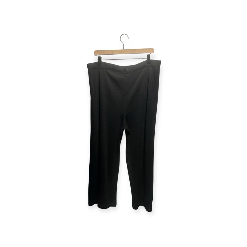 Exclusively Misook Pants Women’s XL Pull On Black High Rise Stretch Cropped